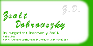 zsolt dobrovszky business card